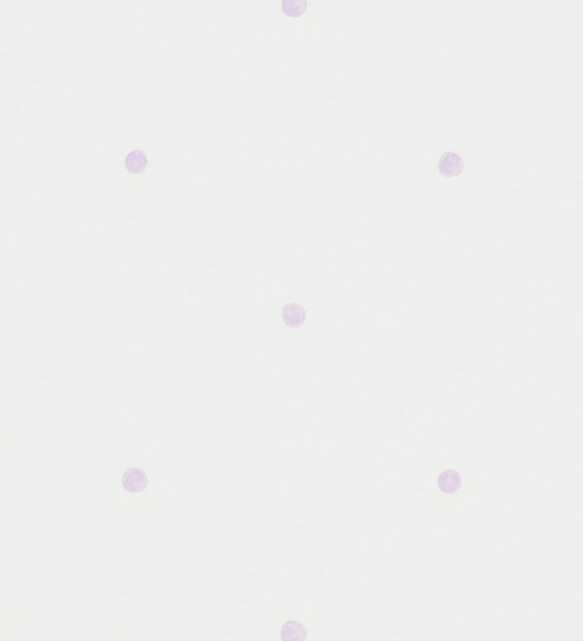 Papel pintado lunares de acuarela malva fondo blanco roto Candy Dots 564956