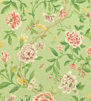 Papel pintado naturaleza de pájaros y flores románticas vintage Roselyn 565053