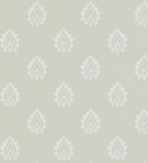 Papel pintado damasco pequeño francés fondo beige pálido Poitiers 565151