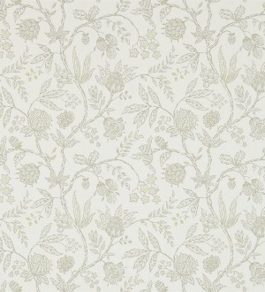 Papel pintado naturaleza de hojas artesanales fondo marfil claro Tiarella 565177