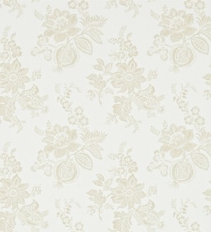 Papel pintado flores artísticas vintage fondo marfil claro Dariana 565185