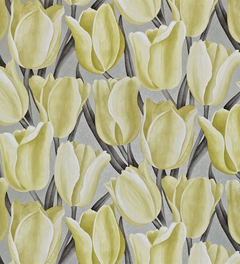 Papel pintado tulipanes artísticos al óleo vintage Dalila 565435