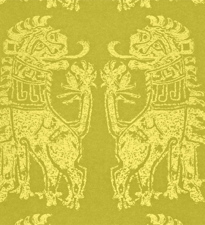 Papel pintado leones diseño griego artísticos Shabby Chic Daimaru 565453