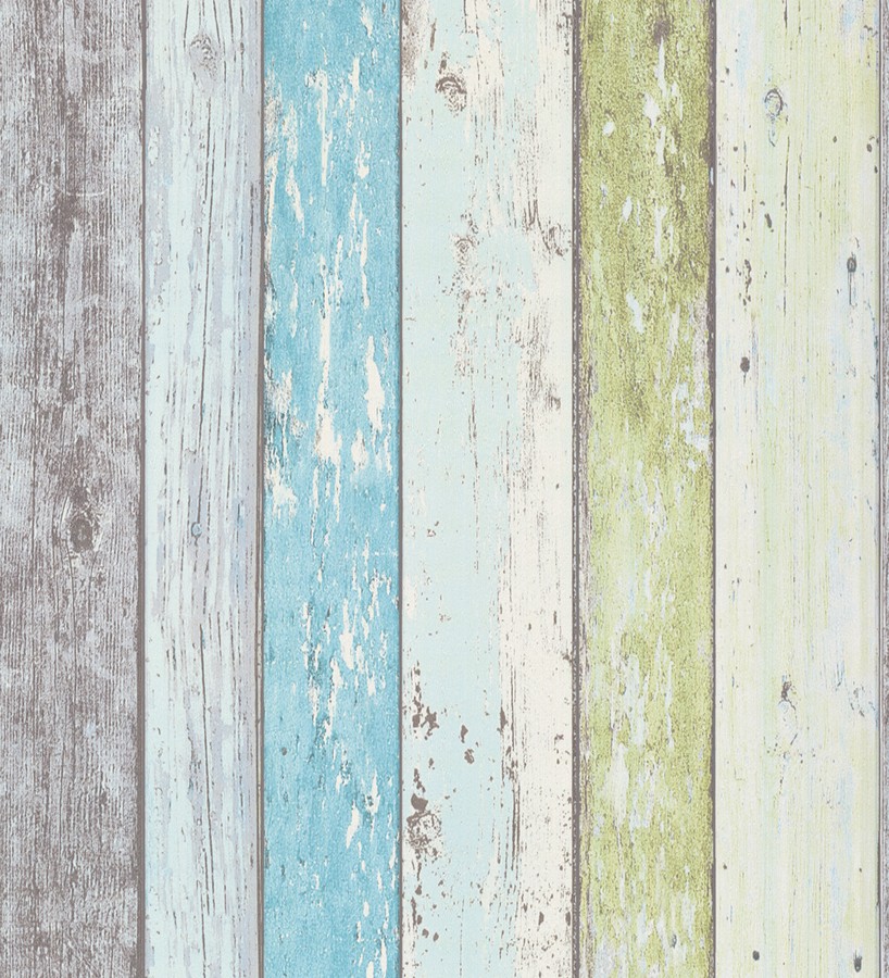 Papel pintado listones madera azul verdoso, tienda online telas & papel