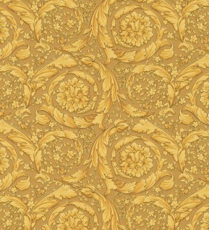 Papel pintado barroco italiano dorado de lujo Orsini 453430