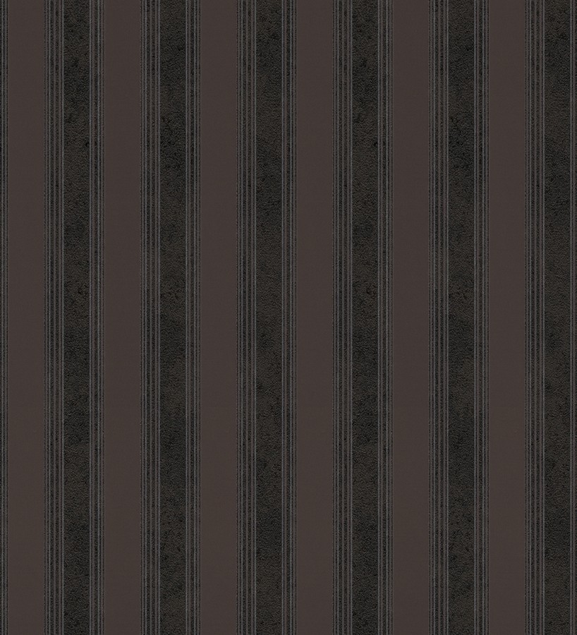 Papel pintado rayas clásicas metalizadas oscura Raya Fancelli 453447
