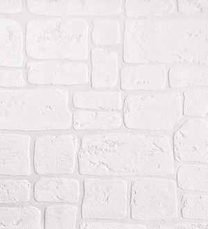 Papel pintado muro blanco de piedra moderno Portland 453817