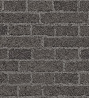 Papel pintado urbano muro de ladrillo industrial gris oscuro Denver 453845