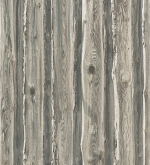 Papel pintado madera rural campestre gris visón Sagres 453877