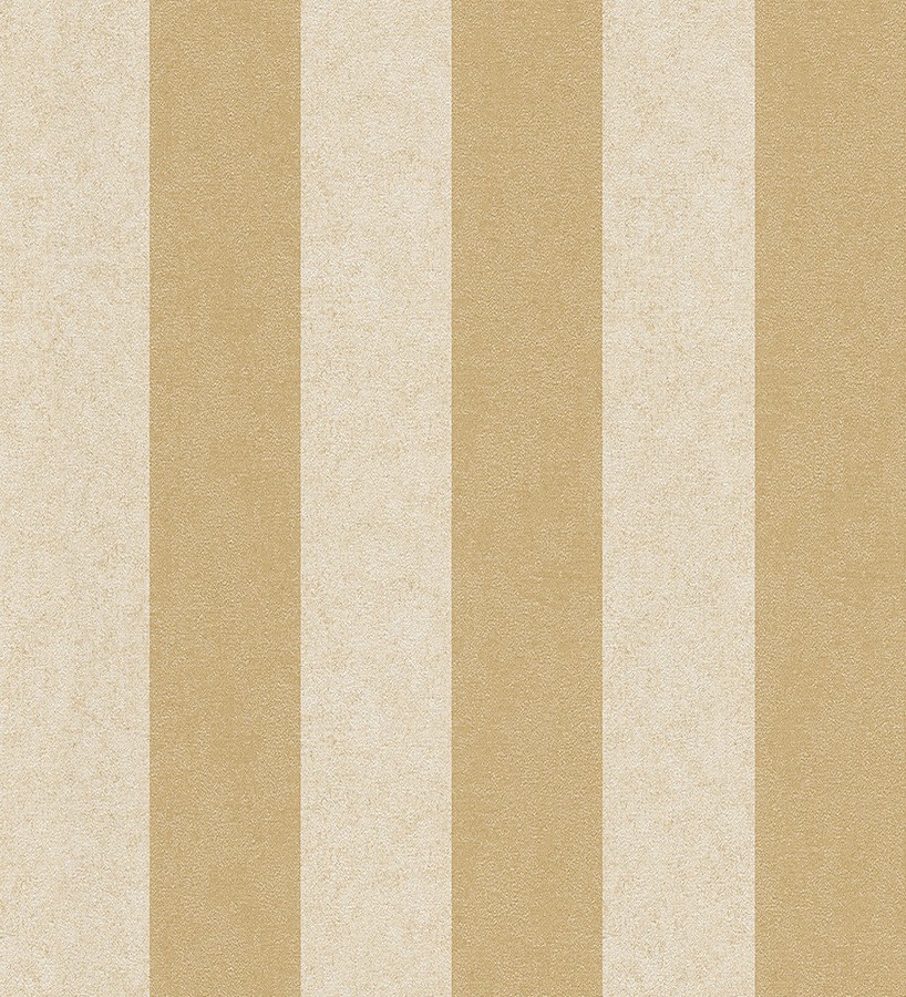 Papel pintado rayas simétricas marrón tostado y marfil oscuro Raya Sacchetti 455825
