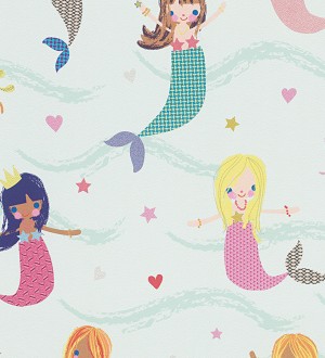 Papel pintado sirenitas infantiles Sirens Kingdom 455951