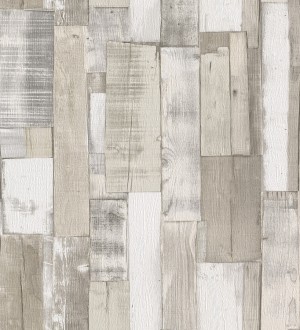 Papel pintado listones de madera clara estilo nórdico Suances 6219