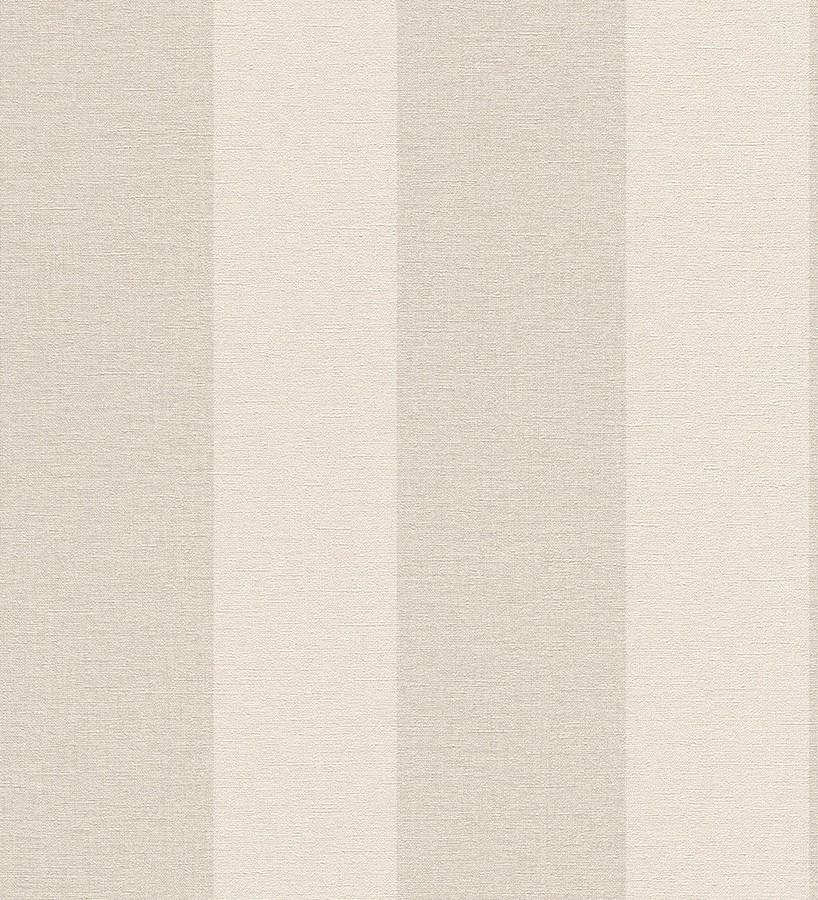 Papel pintado rayas clásicas efecto textil beige pálido y blanco roto Raya Van Gogh 6973