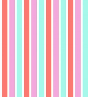 Papel pintado rayas infantiles y juveniles tonos rosa y celeste Raya Linx 7330