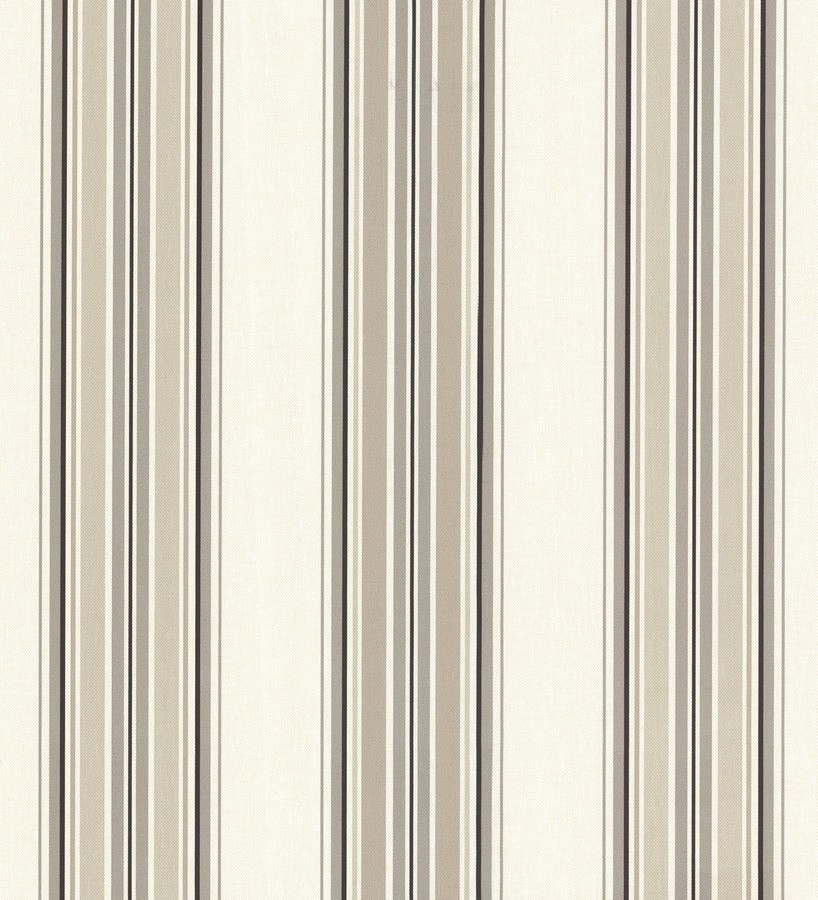 Papel pintado rayas naúticas efecto textil gris visón Raya Zonda 7388