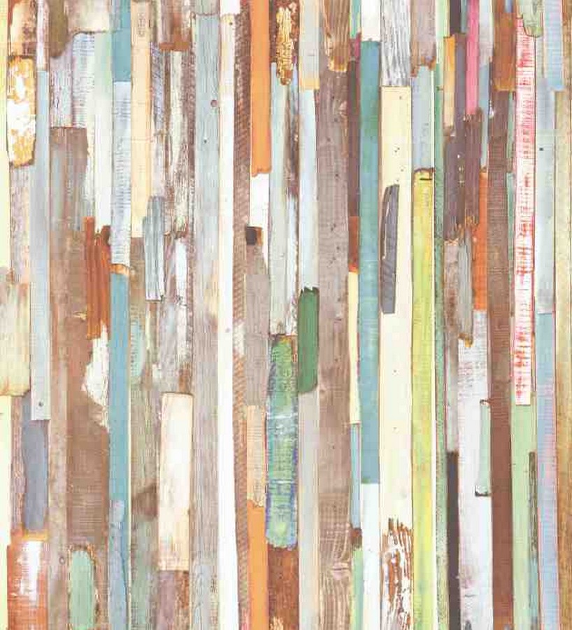 Papel pintado listones de madera estilo tropical  Algarve 7445