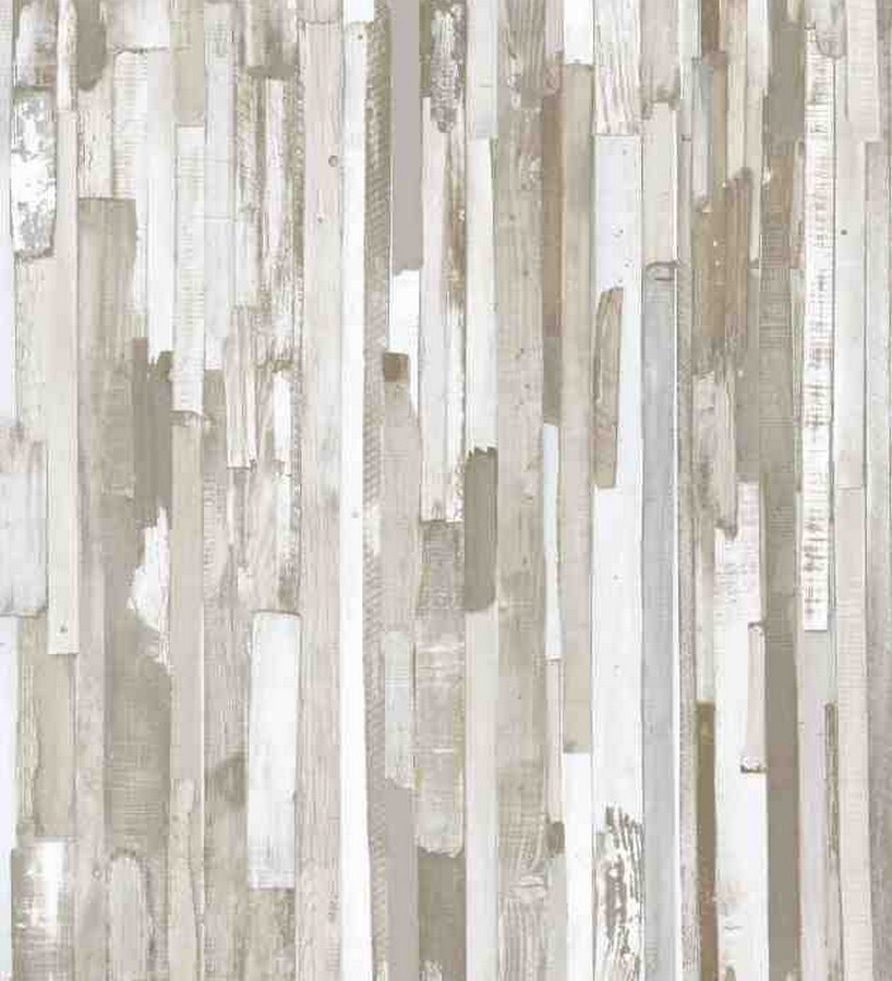 Papel pintado listones de madera estilo nórdico Algarve 7447