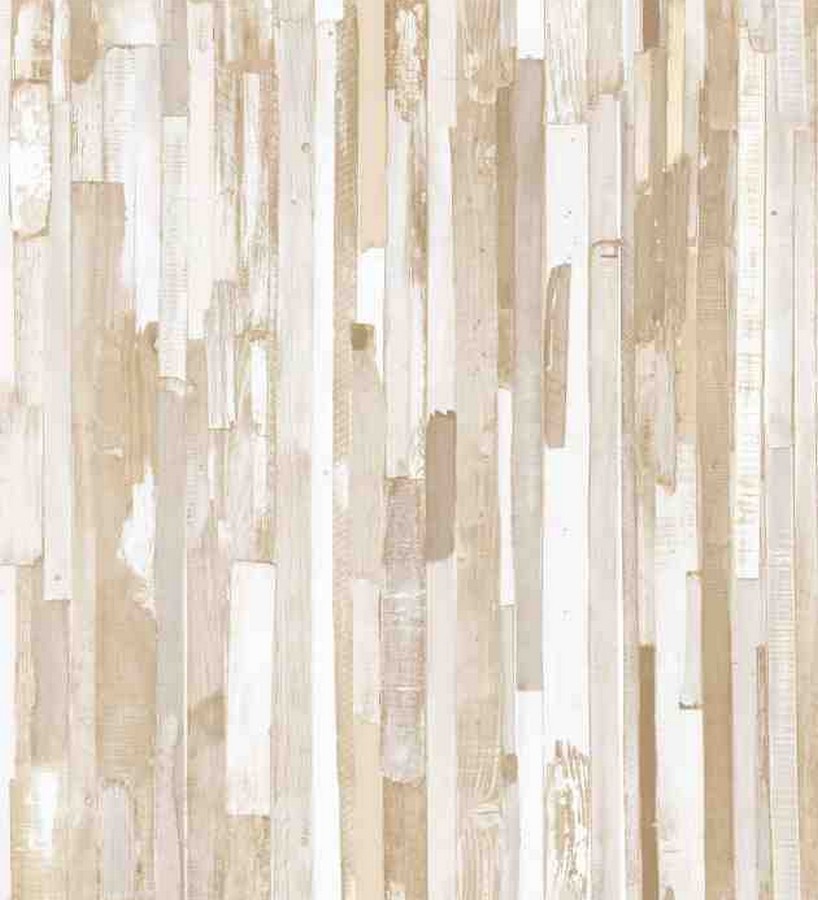 Papel pintado listones de madera beige estilo nórdico beige Algarve 7448