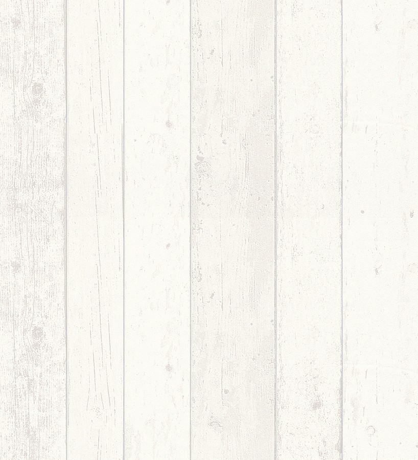 Papel pintado con anchos listones de madera blanca, tienda online telas &  papel