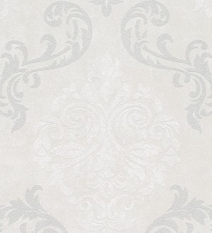 Papel pintado damasco moderno grande gris claro Glamis 454284