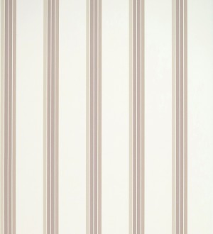Papel pintado de rayas finas beige fondo blanco Raya Verisa 421517