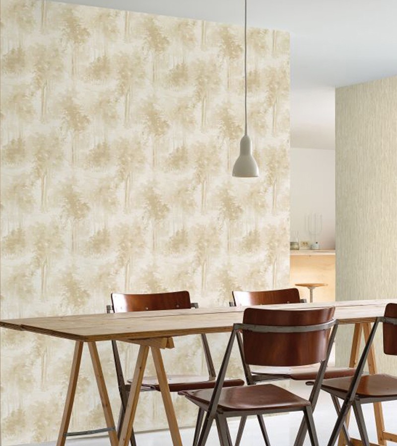 Papel pintado bosque de árboles pintados a acuarela  Villa Lucia 121008