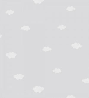 Papel pintado nubes infantiles de acuarela fondo gris claro Baby Clouds 232124