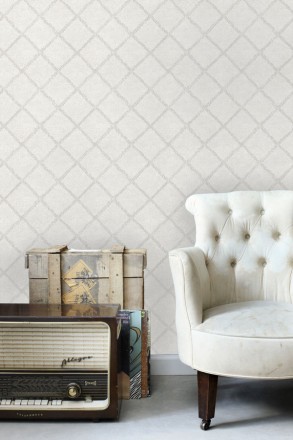 Papel pintado malla de rombos Einar Castle 676911