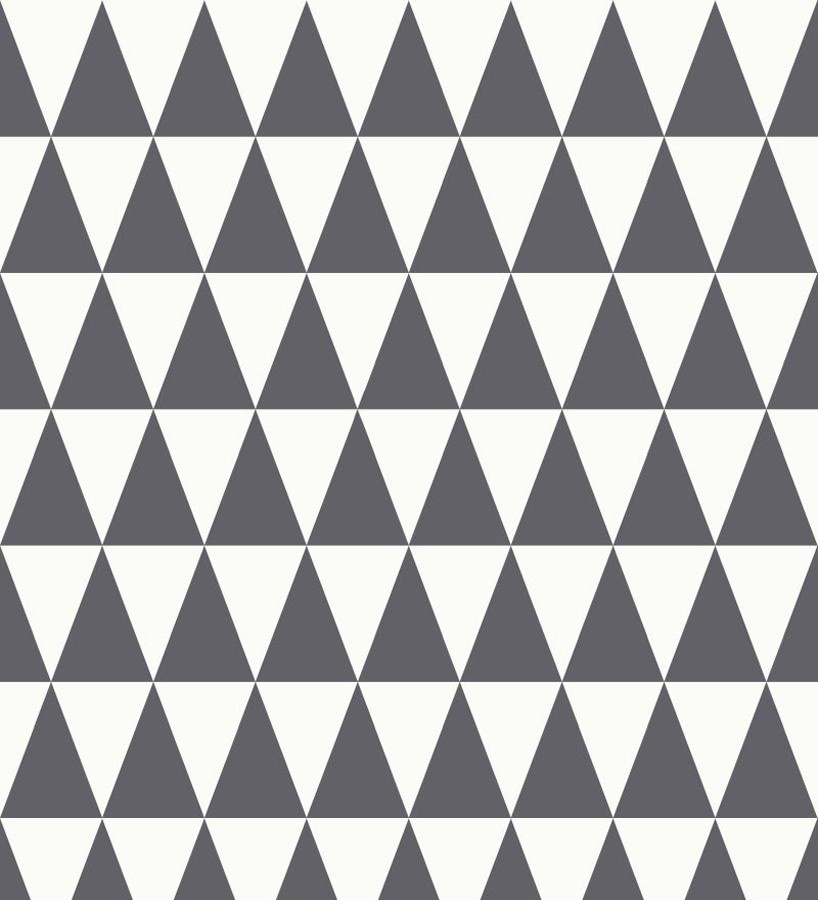 Papel pintado triángulos gris oscuro y blanco estilo nórdico Nordem Mountains 676919