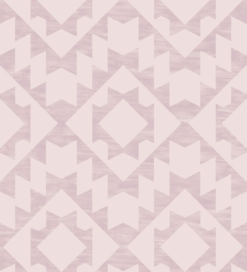 Papel pintado geométrico nórdico tonos rosas Nordem Kingdom 676923
