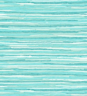 Papel pintado trama textil tonos turquesas y celestes Ibizan Stripes 676978