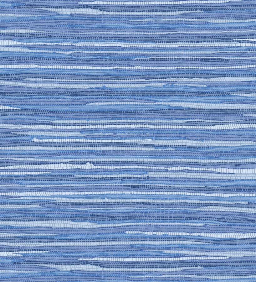 Papel pintado trama textiles tonos azules Ibizan Stripes 676979