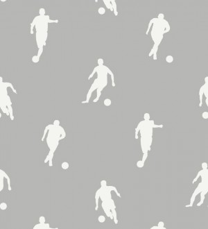 Papel pintado siluetas futbolistas fondo gris Bristol Players 677020