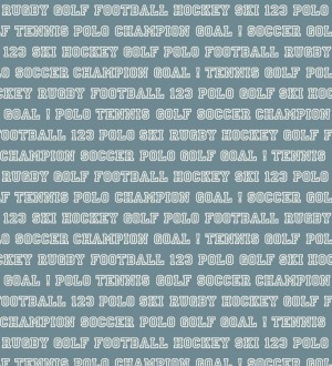 Papel pintado Papel pintado nombres de deportes fondo azul grisáceo Champion Goal 677052