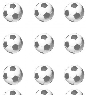 Papel pintado balones de fútbol fondo blanco Goal Square 677077