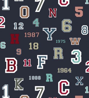 Papel pintado letras y números de equipos deportivos Team Numbers 677081