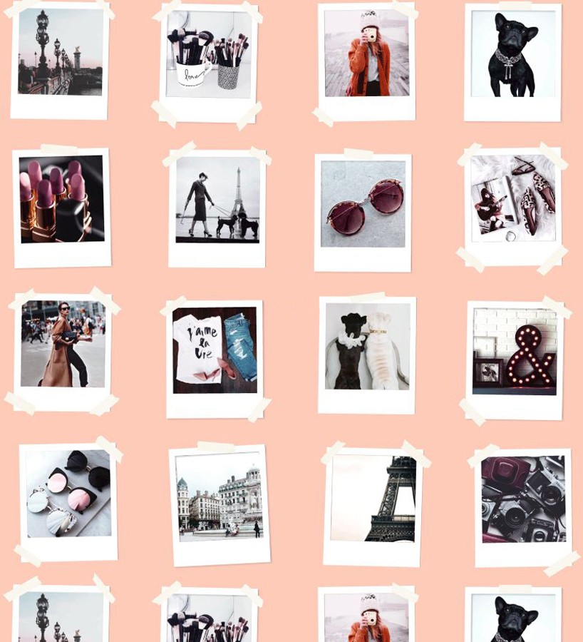 Papel pintado collage de fotos de París Sweet Souvenirs 677220