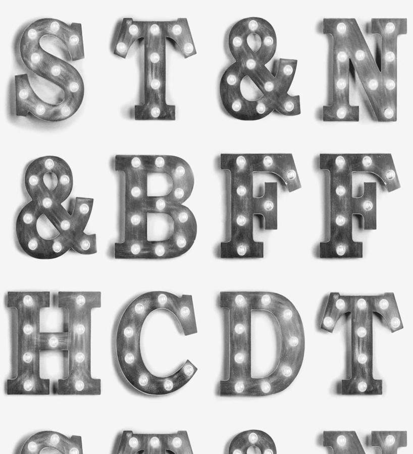 Papel pintado letras luminosas Modern Torch Letters 677222