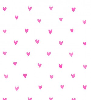 Papel pintado corazones rosas fondo blanco Magic Hearts 677239