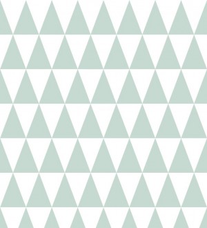 Papel pintado triángulos verde claro estilo nórdico Nordem Mountains 677261