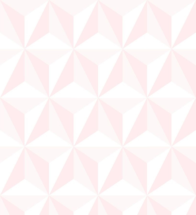 Papel pintado geométrico 3D rosa y blanco Iceland Sky 3D 677349