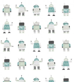 Papel pintado robots infantiles Strange Friends 677376