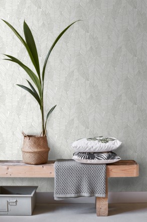 Papel pintado hojas modernas estilo tropical Manila Tropical 679052