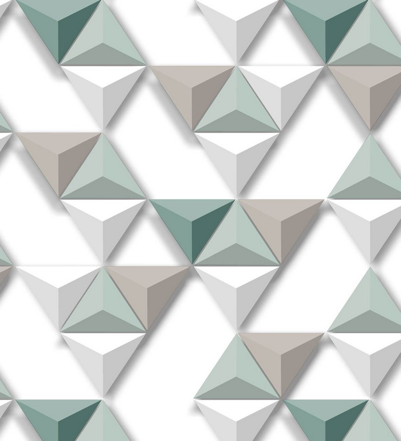 Papel pintado geométrico de triángulos 3D Axos Metrix 125750