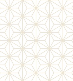 Papel pintado geométrico moderno blanco y beige Antares Cosmic 125823