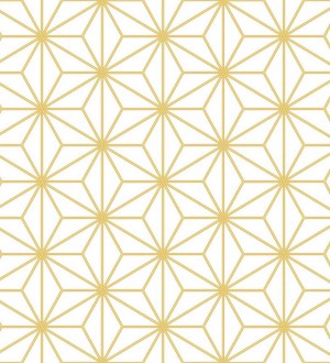 Papel pintado geométrico moderno blanco y dorado Antares Cosmic 125828