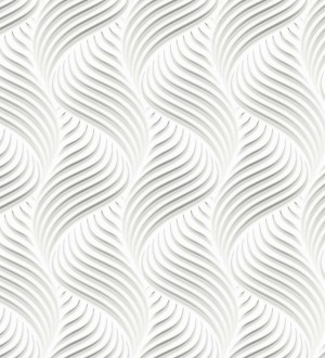 Papel pintado rayas blancas onduladas estilo moderno Modern Twister 125836