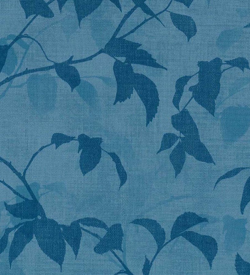 Papel pintado hojas tonos azules Baltic Gardens 126026