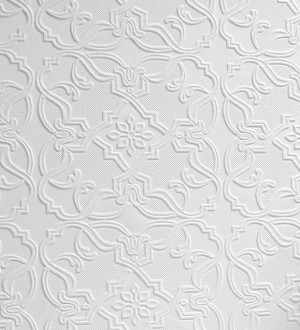 Papel pintado blanco repintable texturizado de alto relieve Even Texture 123162