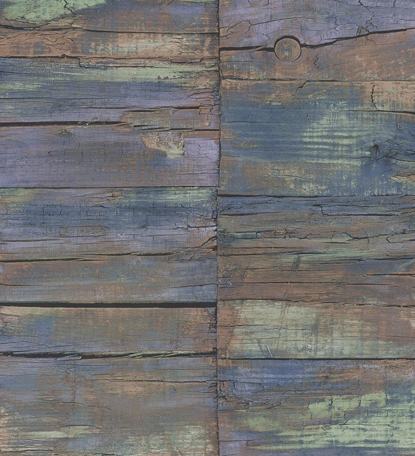 Papel pintado listones desiguales de madera desgastada Oporto Wood 124388